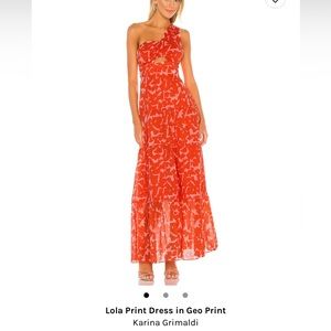 Karina Grimaldi Lola print dress in Geo print